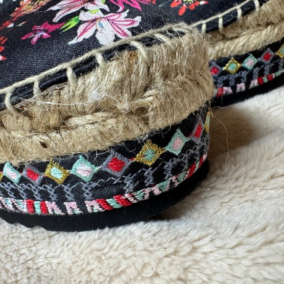 Johnny Was‎ Joshua Floral Platform Espadrilles Size 8 1/2 NEW - Picture 8 of 13